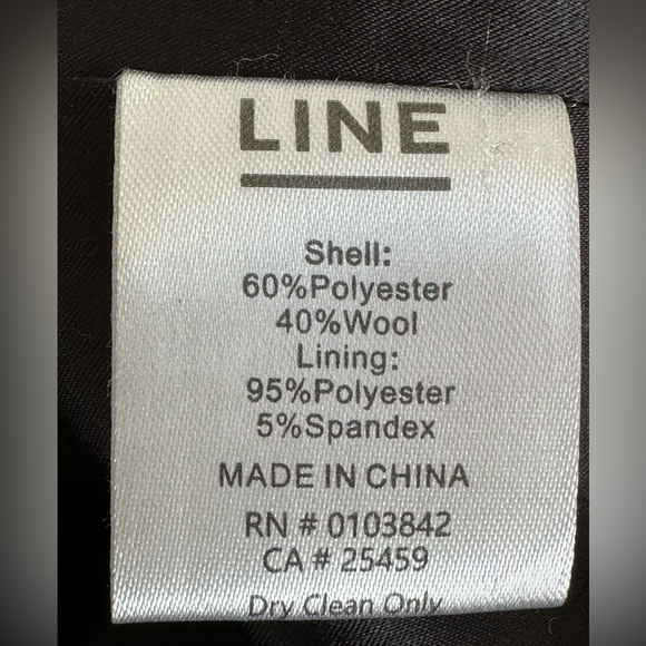 LINE The Label black wool blend oversized coat - Picture 11 of 11